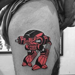 Robot Tattoo by Noil Tattoo #contemporarytattoo #ignoranttattoo #minimalart #minimaltattoo #creativetattoos #koreantattoos #korean #Noil #NoilTattoo
