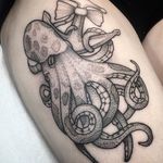 Octopus Tattoo by Lawrence Edwards #octopus #octopustattoo #dotworkoctopus #dotwork #dotworktattoo #dotworktattoos #blackwork #blackworktattoo #blackworktattoos #dot #dottattoos #LawrenceEdwards