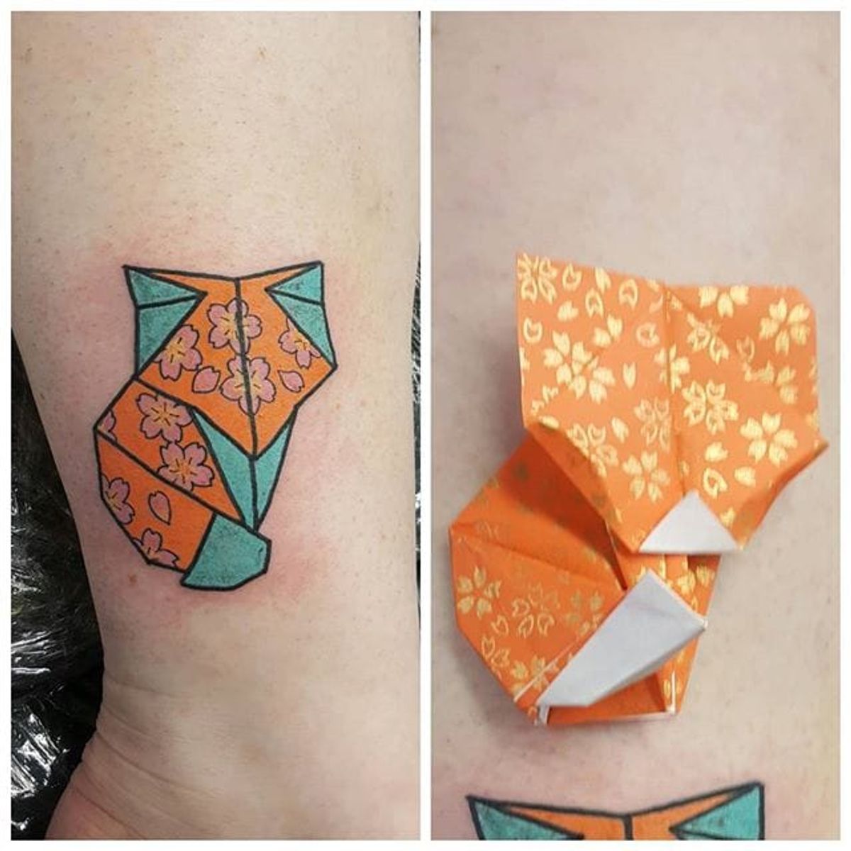Tattoo uploaded by Robert Davies • Origami Fox Tattoo by Keith Lin #fox ...