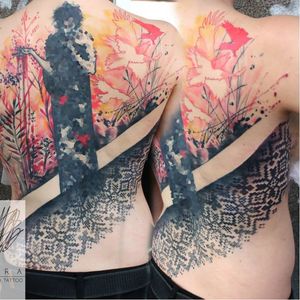 Impressive graphic tattoo by Adine Tetovacky #AdineTetovacky #ornamental #graphic #pattern