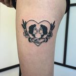 Heart tattoo by Reece Saville #ReeceSaville #blacktraditional #blackwork #heart #claddagh #love