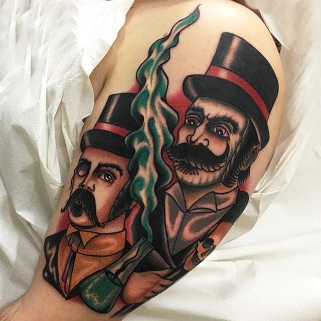 Dr Jekyll and Mr Hyde Tattoo by Gianluca Artico #drjekyllandmrhyde #traditi...