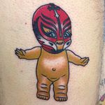 Cute little Rey Mysterio kewpie doll tattoo by @danbythewood. #wrestling #kewpie #kewpiedoll #ReyMysterio #danbythewood