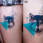 Wolf tattoo by Matty Nox #MattyNox #watercolor #wolf
