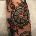Compass Tattoo by Matt Cannon #compass #compasstattoo #traditional #traditionaltattoo #traditionaltattoos #oldschool #oldschooltattoo #classictattoo #MattCannon