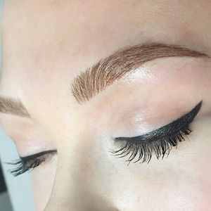 Tattooed eyebrows, Image Source: Shaughnessy Keely #cosmetics #eyebrows #Microblading #consmetictattooing