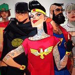 Hipster superheroes by Otto Schmidt #OttoSchmidt #art #illustration #comics #superhero