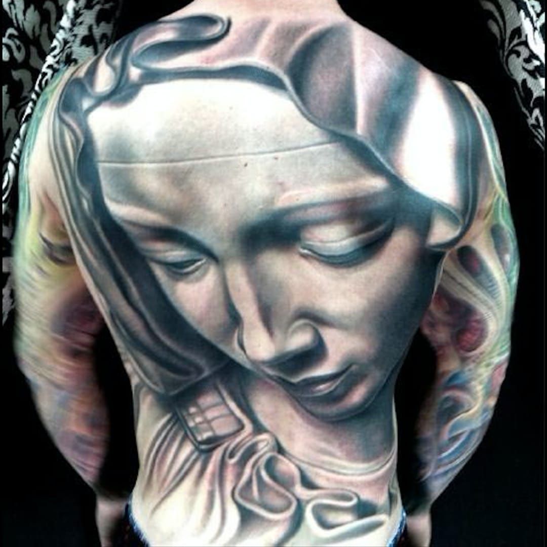 Tattoo uploaded by Ross Howerton • A Pieta back-piece by ...