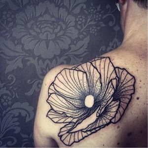 Black Flower Tattoo by Gue T Deep #GueTDeep #blackflower #black #flower