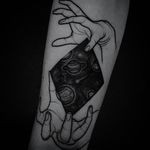 Blackwork tattoo by Felipe Kross. #FelipeKross #blackwork #dotwork #universe #cosmos #galaxy