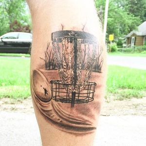 Disc golf is a recreational sport people play for fun (via IG -- eric_mccabe) #discgolf #frisbeegolf #frisbeegolftattoo #discgolftattoos