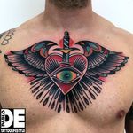 Winged Heart Tattoo by Pablo DE #wingedheart #wingedhearttattoo #traditional #traditionaltattoo #traditionaltattoos #oldschool #italiantattoos #PabloDe