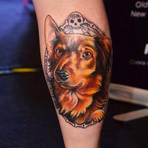 Tattoo vencedora da categoria melhor de domingo na convenção Tattoo Place Convention 2015! #FernaTenjou #tatuadorasbrasileiras #dog #cão #cachorro