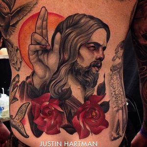 Neo Traditional Tattoo by Justin Hartman #NeoTraditional #NeoTraditionalTattoos #NeoTraditionalArtists #BestArtists #BestTattoos #AmazingTattoos #JustinHartman #Rose