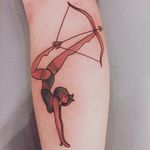 Archer tattoo by Jessica Jordan Kreh. #archer #weightlifter #olympian #sports #olympics