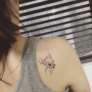 Bambi tattoo by Hongdam. #Hongdam #subtle #bambi #waltdisney #disney #deer #fawn