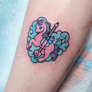 Ride the horsey. (via IG - carlatattoos) #CarlaEvelyn #Cute #NeoTraditional #Horse #Carousel