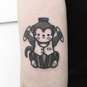 Monkey Tattoo by @Hugotattooer #Hugotattooer #Black #Blackwork #Linework #Lineworktattoos #Blackworktattoos #Blacktattoos #Seoul #Korea #Monkey