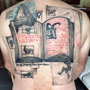 A perfect tattoo for bibliophiles Tattoo by Bernd Muss #BerndMuss #watercolor #freestyle #illustration #booklovers #book
