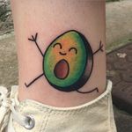 Happy Avocado, by by Miguel Mike #MiguelMike #avocado #simple #funny