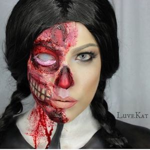 Zombie Wednesday Addams by Kat (via IG-luvekat) #mua #makeupartist #halloween #spooky #halloween #KatMUA #zombie #wednesdayaddams