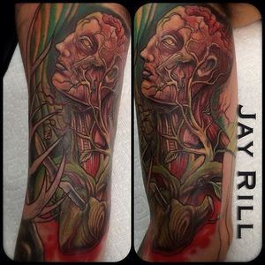 Anatomical Head Tattoo by Jay Rill #anatomical #anatomicalhead #anatomy #scientific #JayRill