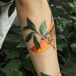 Bird Tattoo by Zihee #bird #birdtattoo #contemporarytattoos #contemporary #moderntattoos #color #colorfultattoo #abstract #graphic #korean #southkorean #Zihee
