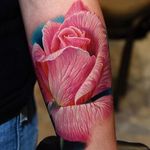 Realistic rose by Phil Garcia #PhilGarcia #color #realism #rose #tattoooftheday