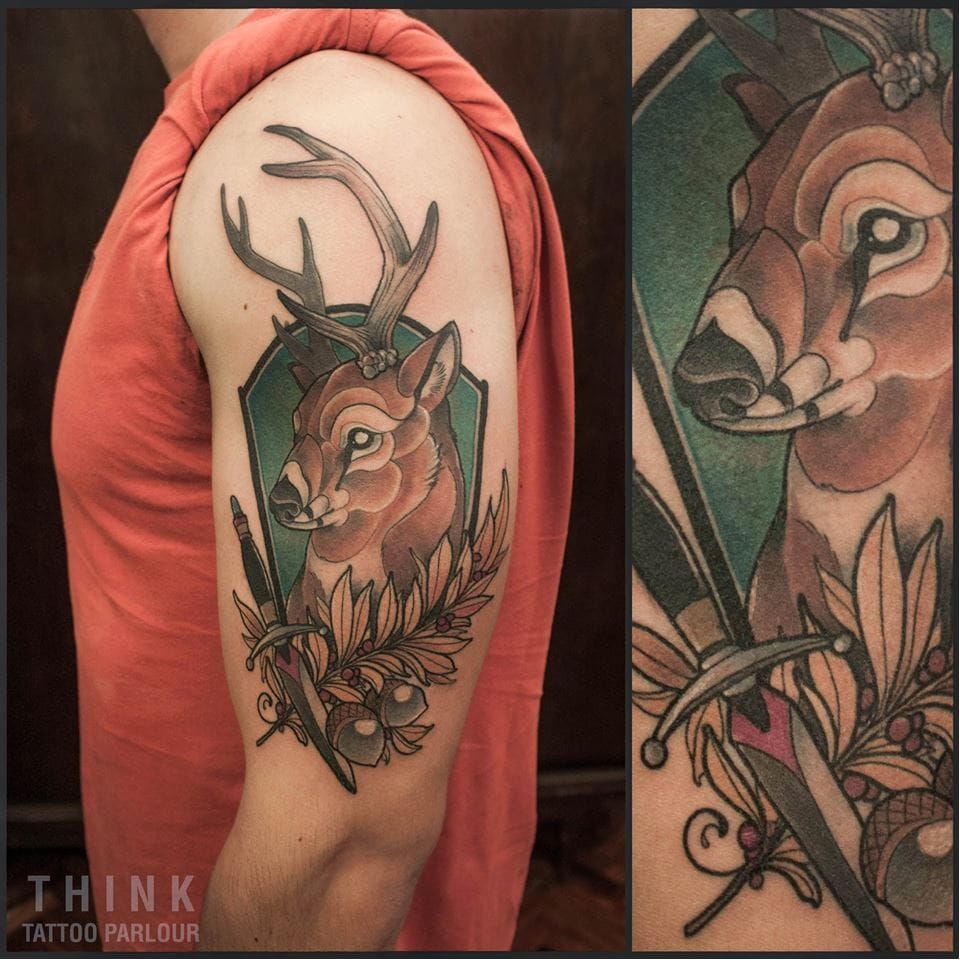 Neotraditional Deer Tattoo  TattooConnection