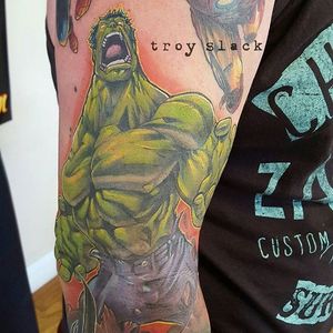 Hulk Tattoo by Troy Slack #superhero #Marvel #TroyStark #theHulk