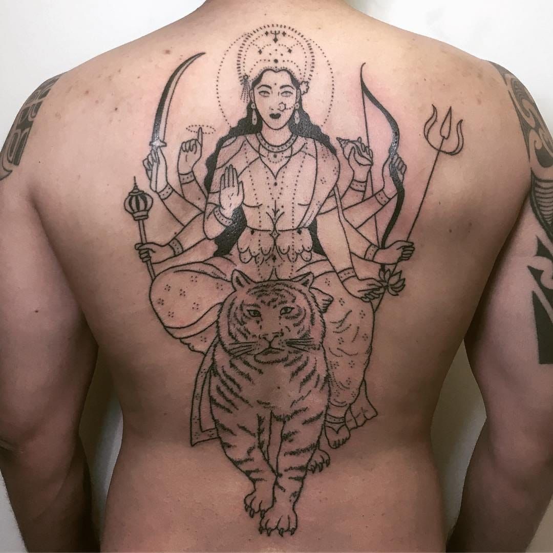 Custom Maa with Shiva Durga elements Tattoo by AKash Chandani  Elements  tattoo God tattoos Tattoos for guys