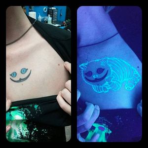 UV tattoo by Matt Leatherman #CheshireCat #UV #MattLeatherman