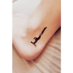 Gymnast tattoo of Sofie Elgaard. #gymnast #minimalist #silhouette #weightlifter #olympian #sports #olympics