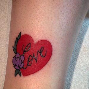 Love tattoo by Jody Dawber. #JodyDawber #tattooartist #uk #england #heart #love