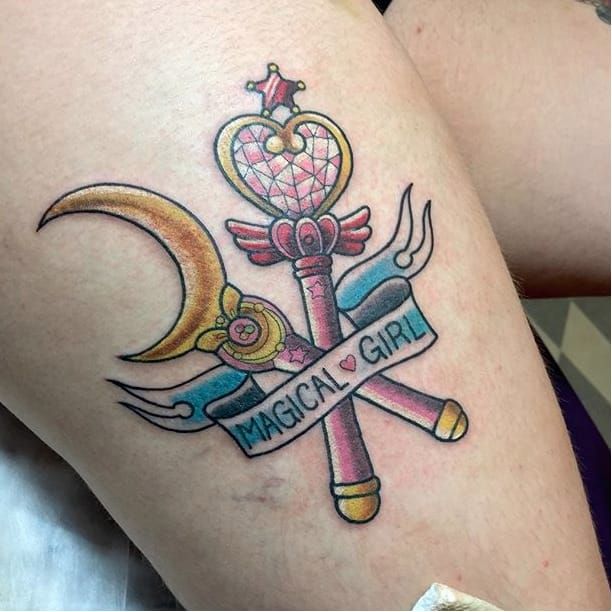 Tori Li Tattoo  Sailor Moons crescent moon wand on onyxotic   torilitattoogmailcom  Facebook