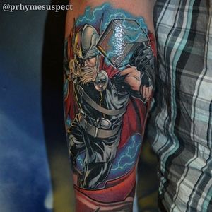 Thor Tattoo by Troy Slack #superhero #Marvel #TroyStark #Thor