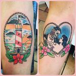 Traditional lighthouse, by Gabriele Valenti #GabrieleValenti #lighthousetattoo #traditionaltattoo