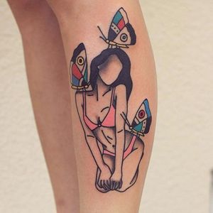 Butterfly lady. (via IG - patrykhilton) #Illustrative #PatrykHilton #Butterfly #Lady