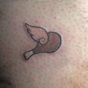 Chicken Wings, by Mary Roan #MaryRoan #funnytattoo #chicken #chickenwing