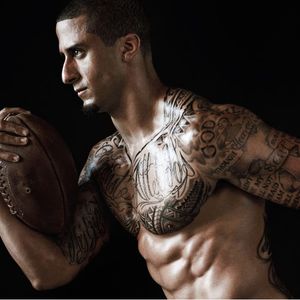 Colin Kaepernick's tattoos were a center of controversy when he first began starting for the 49ers. #ColinKaepernick #NFL #Football #49ers #celebrity