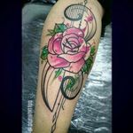 #DanielGagliardi #colorida #colorful #linework #watercolor #aquarela #rose #rosa #flower #flor #TatuadoresDoBrasil