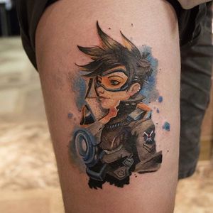 This illustration of Tracer by Britta Christiansen (IG—brittachristiansen) will stand the test of time. #Blizzard #BrittaChristiansen #Overwatch #Videogame #Tracer