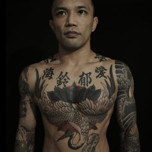 Norifumi Yamamoto's Japanese-inspired chestpiece is a thing of beauty done by Gakkin Tattoo.#UFC #Sports #MMA #chestpiece #NorifumiYamamoto #gakkin
