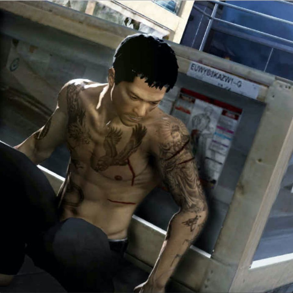 Wei Shen a la Sleeping Dogs. #tattooedcharacters #videogames.