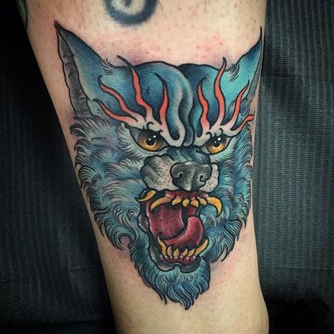Beast Tattoo por Scott Garitson #neotraditional #neotraditionaltattoo #traditionaltattoo #traditional #fedtattoos #ScottGaritson