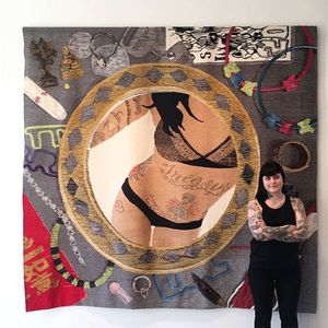 Artist Erin M. Riley via instagram erinmriley #tapestry #artist #fineart #artshare #feminist #feminism #art #NSFW #erinmriley