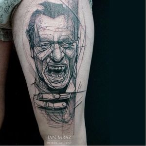 Bukowski tattoo by Jan Mraz #bukowski #CharlesBukowski #JanMraz #literature #writer #poet #graphic