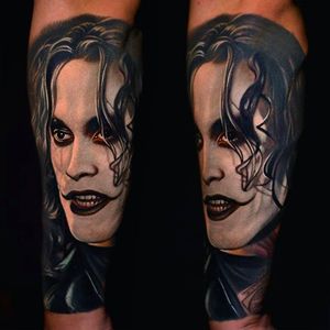 Brandon Lee Tattoo from the movie "The Crow" by Nikko Hurtado @NikkoHurtado #NikkoHurtado #Cinematic #Portrait #BrandonLee #TheCrow