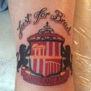 "Just for Brad" F.C. Sunderland Crest Tattoo #charitytattoo #love #family #Football #cancer  #neuroblastoma #FCSunderland #NewcastleUnited