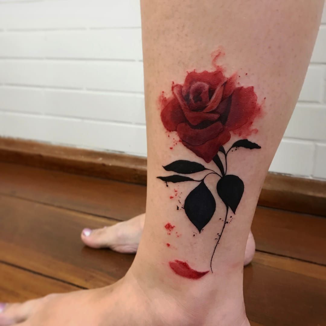 12 Stunning Blue Rose Tattoos On Ankle  Tattoo Designs  TattoosBagcom